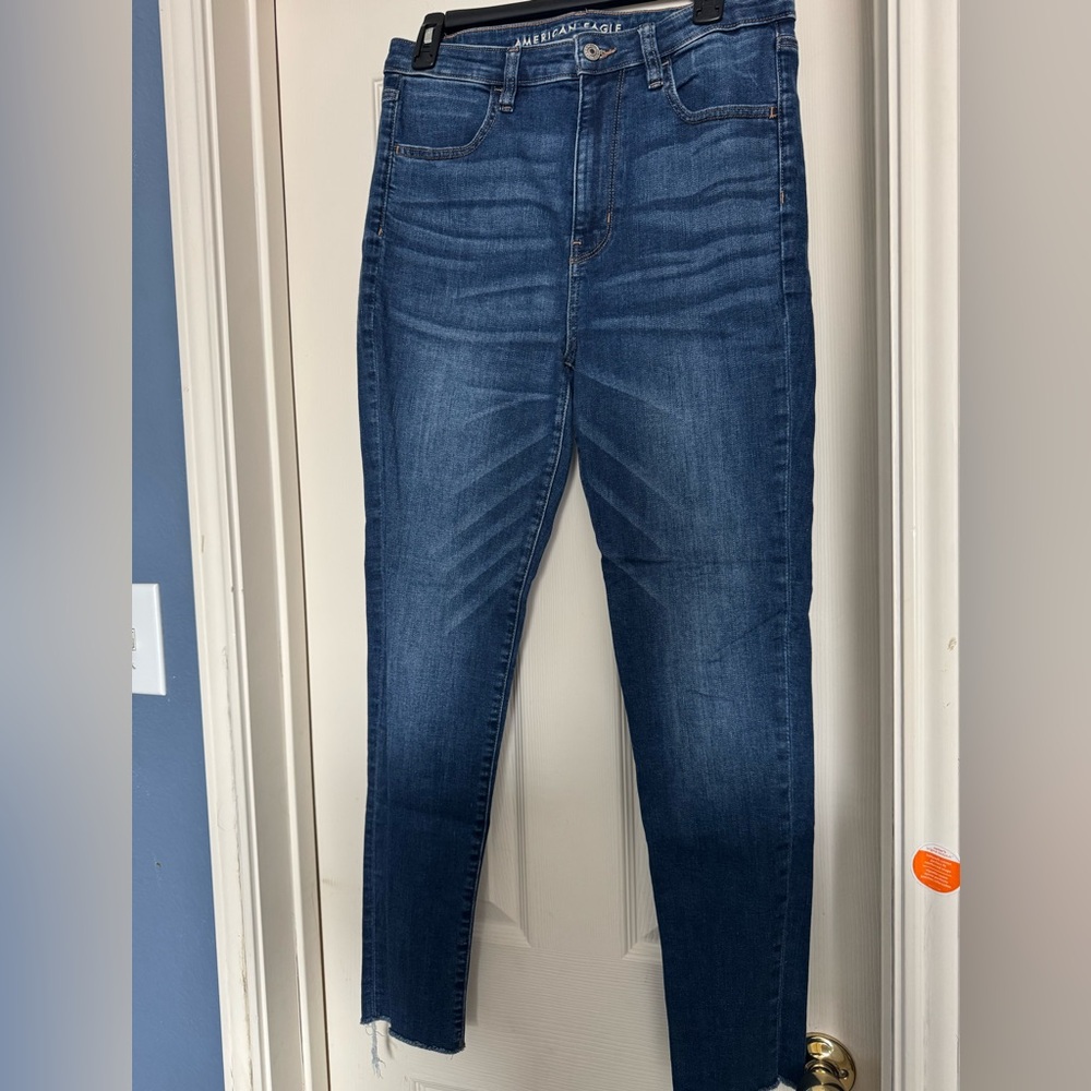 American Eagle Super stretch Super High Rise Jegging crop